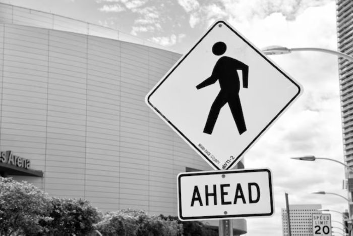 Road warning signs in Miami showing car accident hazards